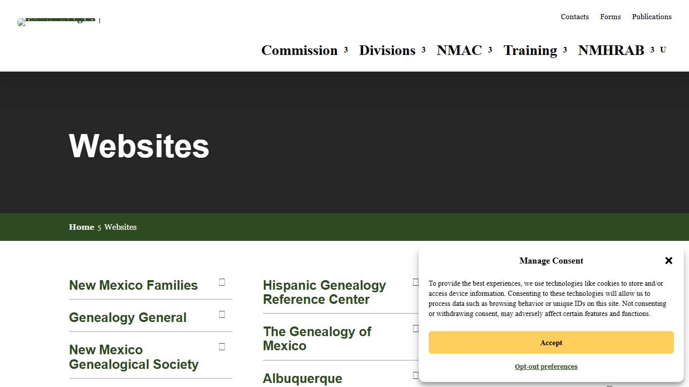 Websites & Online Resources - State Records Center & Archives